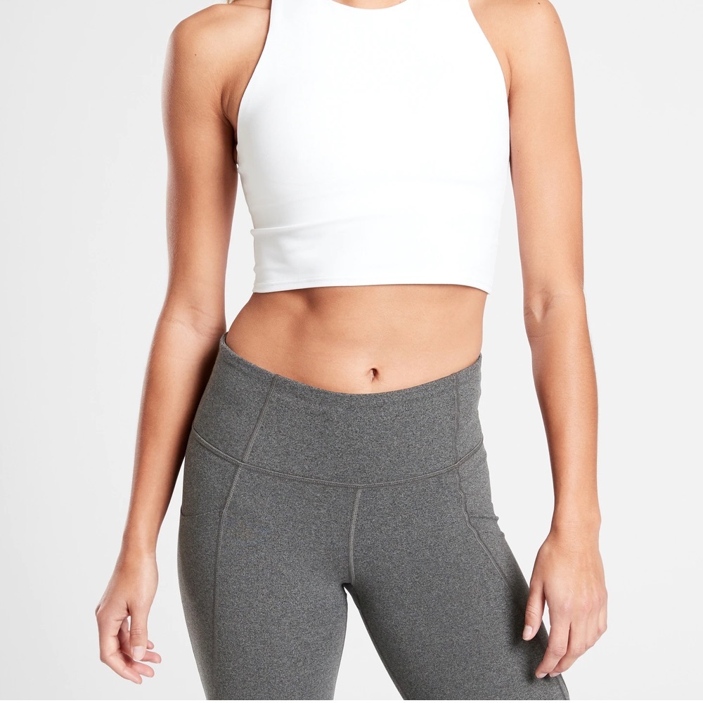 ATHLETA GRAY CAPRI YOGA LEGGINGS